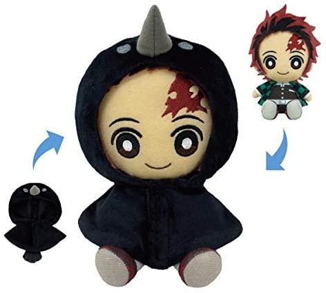 Chibi Plush UCHI-NOCO Set Demon Slayer: Kimetsu no Yaiba Tanjiro Kamado Kasugai Crow Ver. | animota