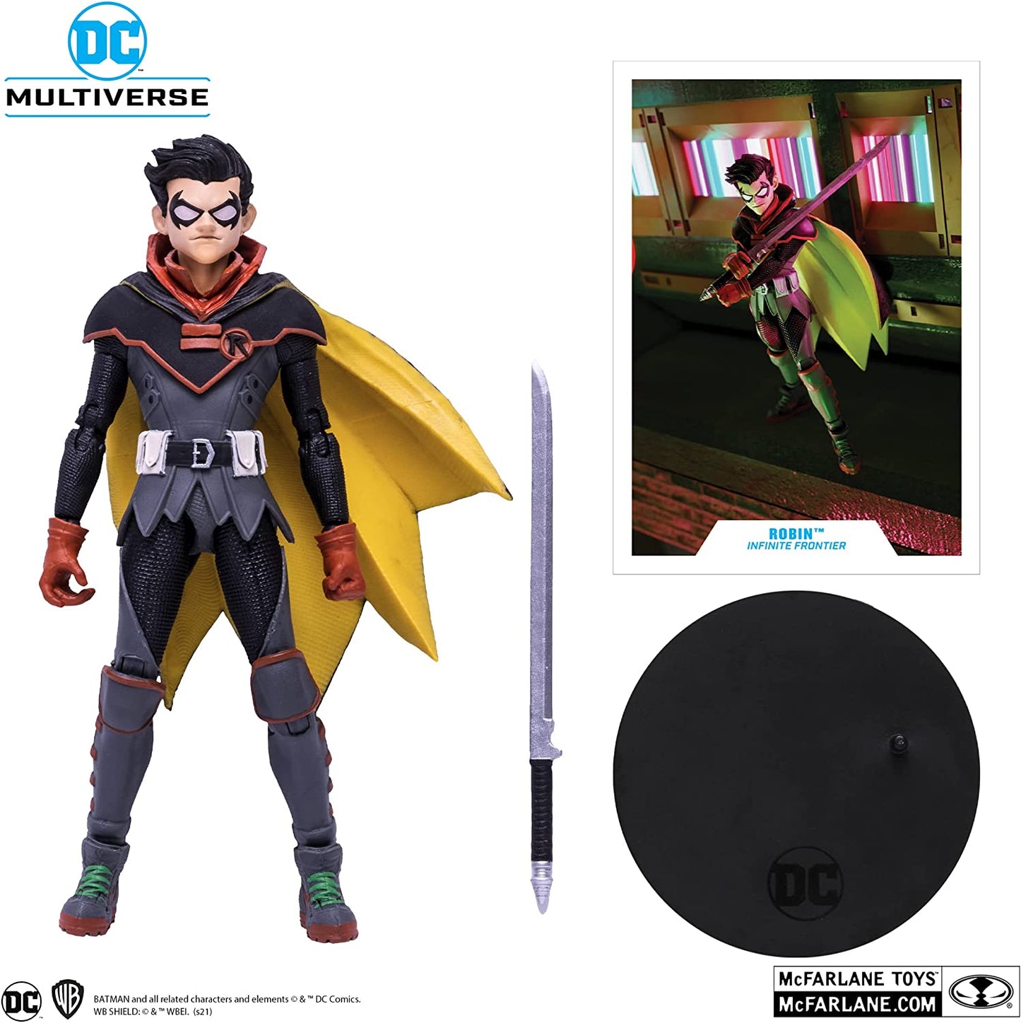 DC Comics - DC Multiverse: 7 Inch Action Figure - #124 Robin (Damien Wayne) | animota