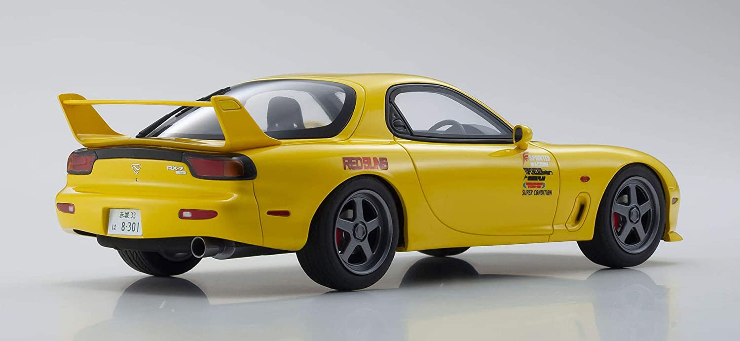 代引無料京商 1/18 マツダ アンフィニ RX-7 FD3S サンバーストイエロー 未展示 RE13B-T 乗用車