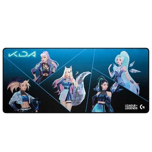 Logicool G G840 LoL K/DA Gaming Mouse Pad, Super Large, XL Size, Cross, 3mm, Thin, Stable Rubber Material, League of Legends Official Game Gear, Black | animota