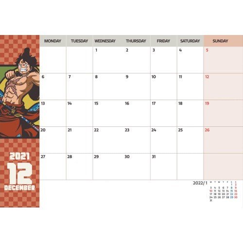 ONE PIECE 2022 Schedule Diary | animota