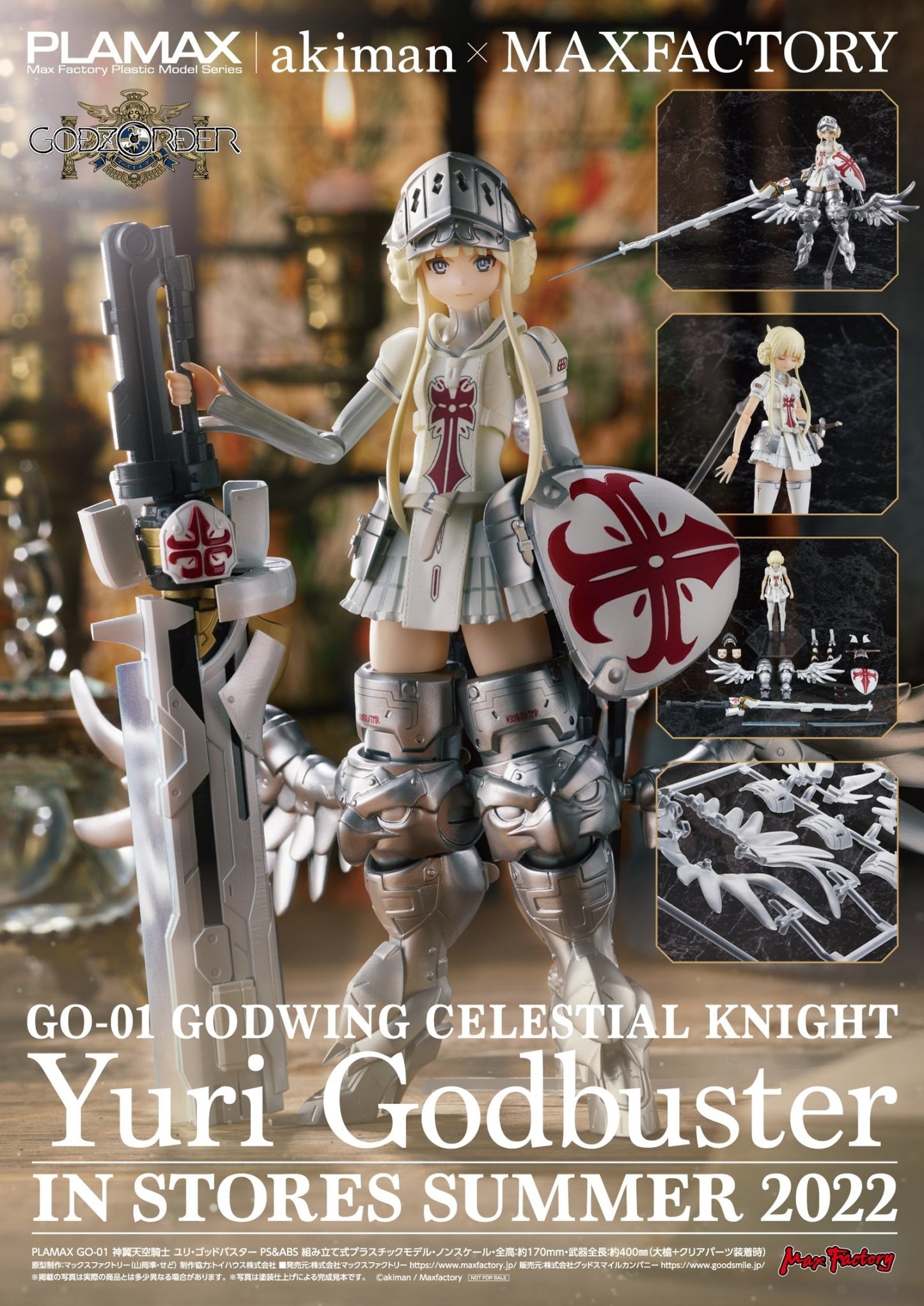 PLAMAX GO-01 Godz Order Godwing Celestial Knight Yuri Godbuster Plastic Model | animota